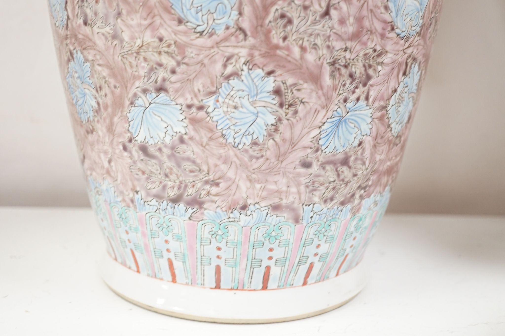 A large Chinese enamelled porcelain vase, 62cm